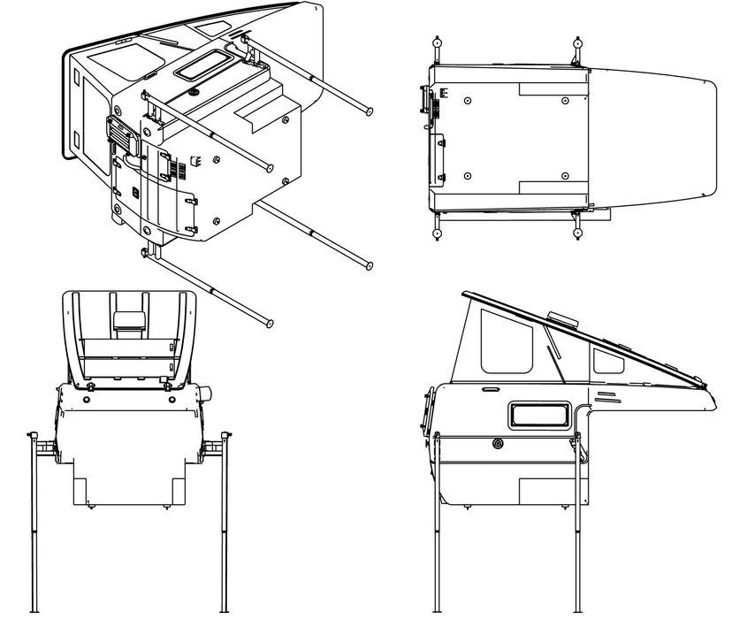 Camper off-road pentru camioneta cabina dubla - NOU