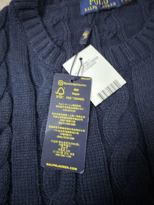 Pulover Ralph Lauren Bleumarin Împletit – Stare Foarte Bună