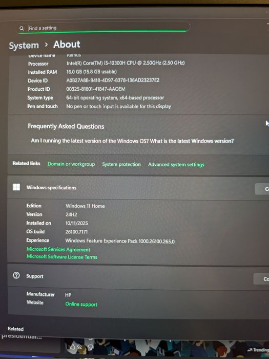 Laptop gaming HP Omen 17" RTX 2060 i5 10300H