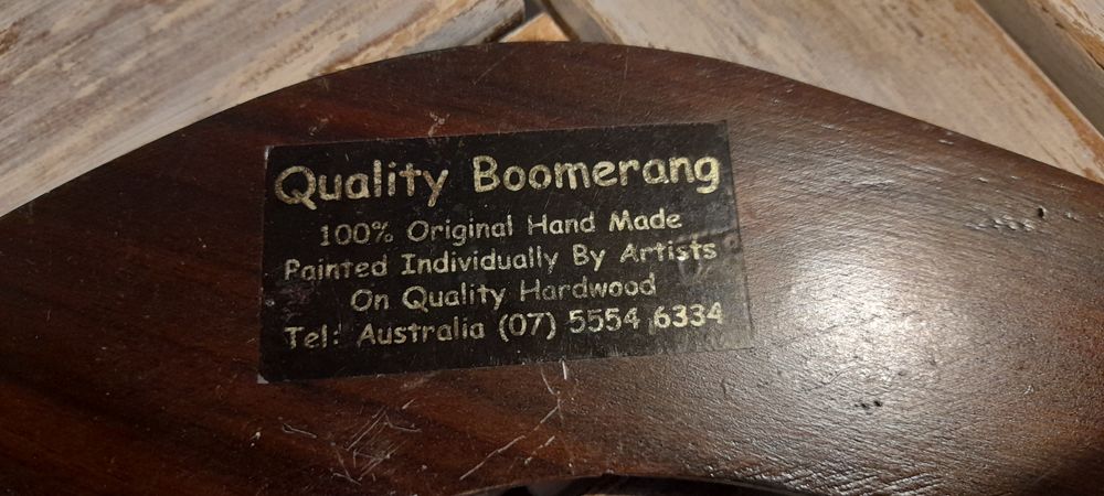 Автентичен Австралия бумеранг ръчно рисуван