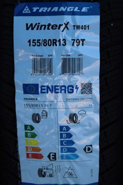 Anvelope iarna noi 155/80R13 79T, Triangle, DOT 2025