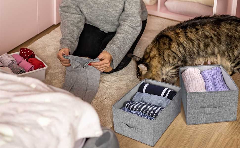 Контейнер органайзер для хранения с крышками, декоративные ящики для