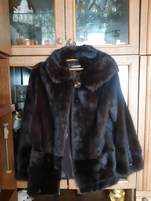 Шуба норковая с капюшоном