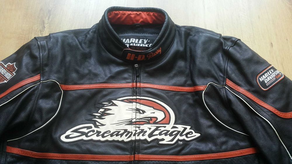 HARLEY DAVIDSON Racing Leather Jacket размер 3XL мото яке 8-27