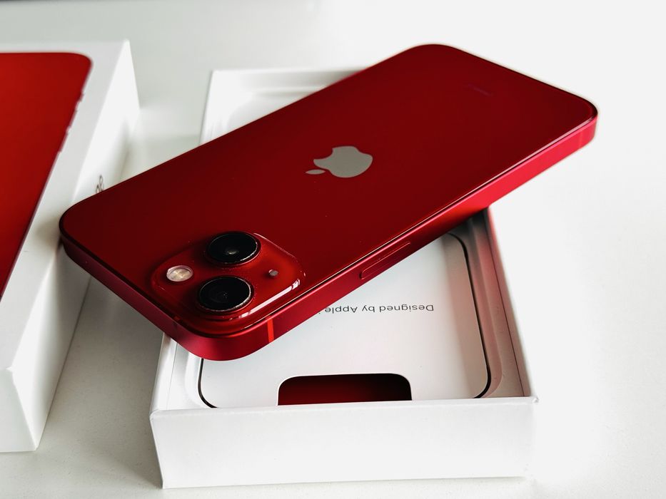 НОВ! Iphone 13 128GB Red 100% Батерия! Гаранция 6 месеца