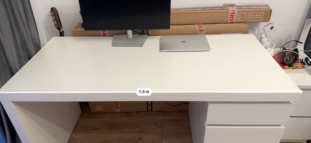 Birou IKEA alb, 140x65