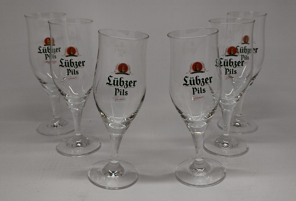 Комплект от 6 чаши за бира на столче, кристалин с вместимост 200 мл.