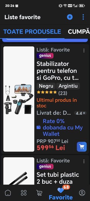 Gimbal stabilizator telecomanda detasabila TOKQI M02