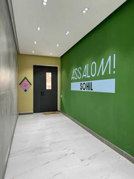 ЖК Assalom Sohil 1 комнатная 32м2 Евроремонт Golden House !! Узбум