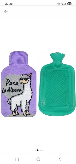 Perna electrica de cauciun pentru apa calda cu husa