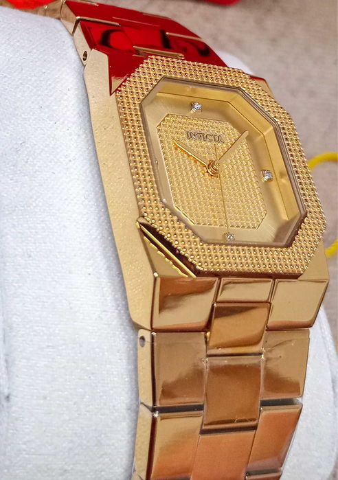 Ceas Invicta Cuadro Lady - 27mm, Yellow Gold