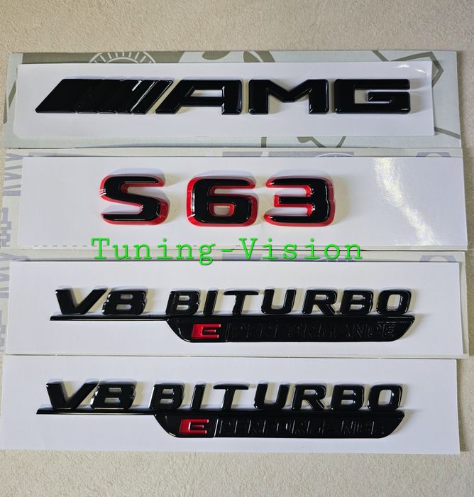 W223 емблеми S63 amg v8 biturbo e performance Mercedes лого надписи
