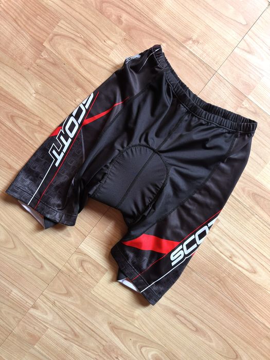 Pantaloni road mountain cycling bike wear waist silicone grip shorts padded Scott black poliester XL