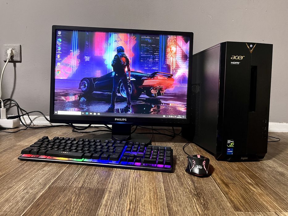 С Монитором i3-10100f компьютер игровой