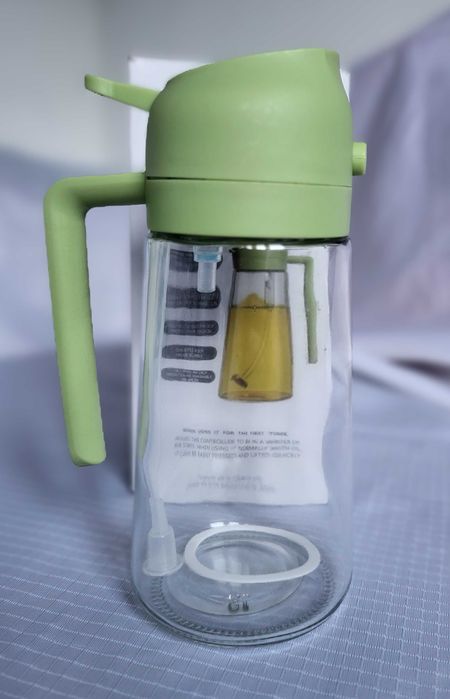 Стъклен оливерник 470 мл (16oz) – 2 в 1 употреба - спрей/оливерник