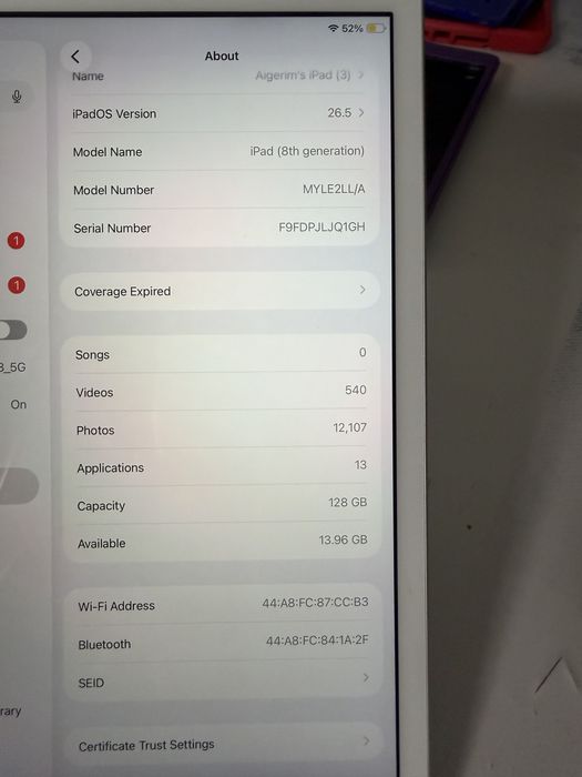 Планшеты apple Ipad 8 generation 2020