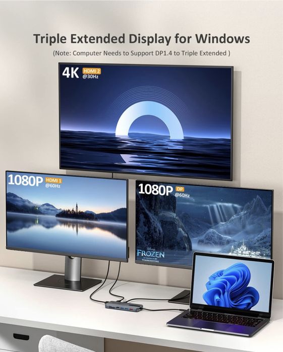 GIISSMO 13in1 usb c Hub — Концентратор DisplayPort Adapter Переходник