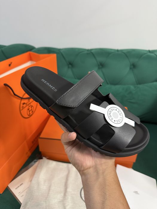 Papuci Hermes piele naturala 100% Full Box colectie noua