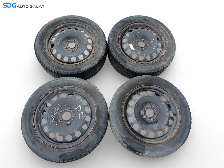 Set 4 Jante Janta Roata Roti Aluminiu 205 55 16 R16 Seat Cordoba 2002 - 2009 (1J0601027R 6 1/2JX16H2 ET42) [JNT0023]