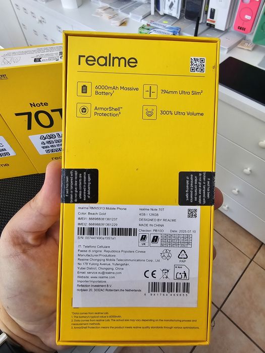 Realme Note 70T, 4/128 GB, Sigilat, Garanție