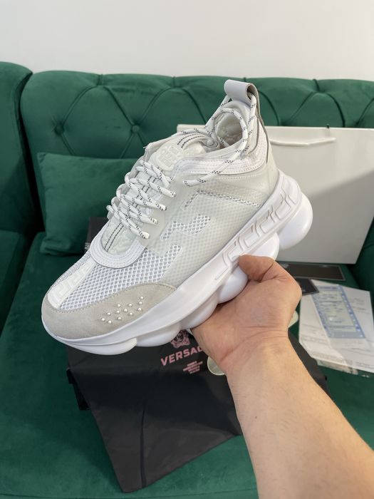 Adidasi Versace Chain Reaction piele naturala Full Box colectie noua