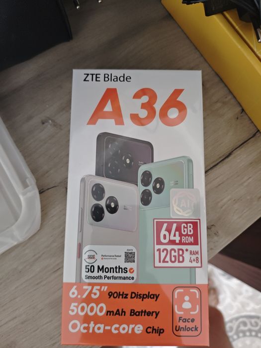 Продам новый телефон ZTE Blade A36