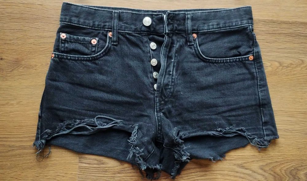 Къси панталонки MANGO + кроп топ, размер 34 XS, перфектни