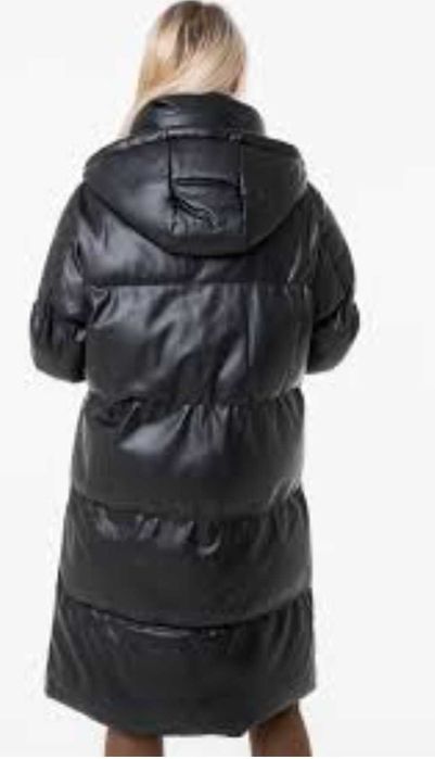 Зимно кожено дълго яке,размер L