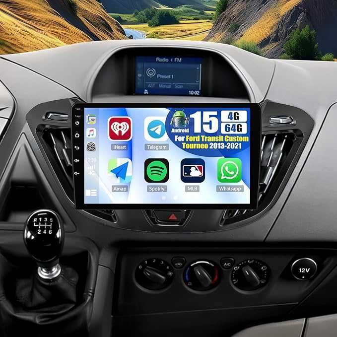 Мултимедия за Ford Transit Custom, Tourneo, Двоен дин, Android, Навигация Андроид Транзит Custom бус 2013 2014 2015 2016 2017 2018 2019, година