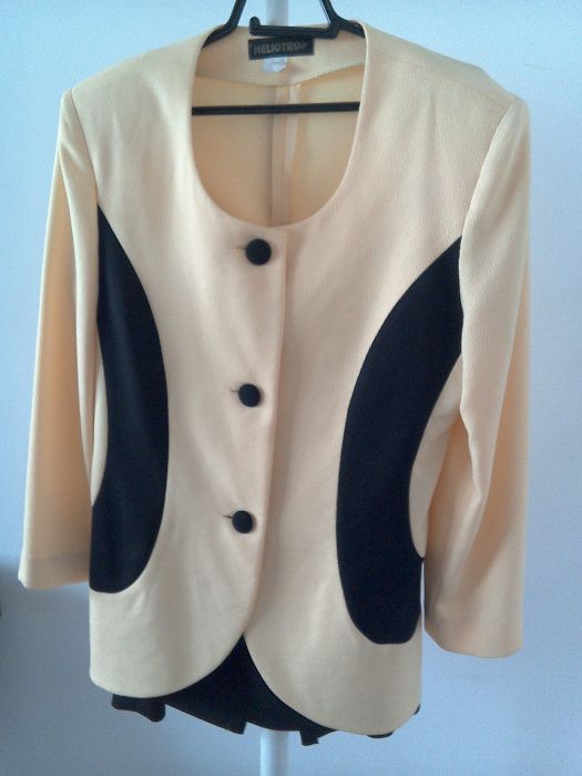 Costum (compleu) de damă, 2 piese: sacou și fustă - măsura: 48