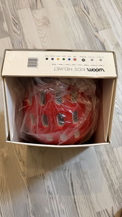 Bicicleta copii Woom 3 Automagic Go cu roti 16" pink/albastru/casca Woom M  rosu