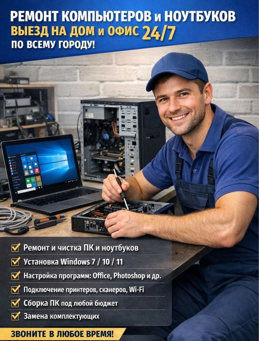 Установка виндовс(windows). Ремонт пк, программист, установка принтера