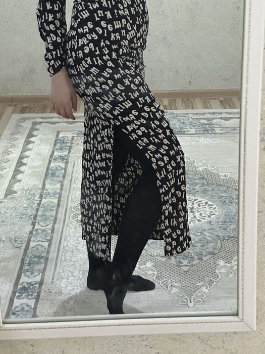 Длинное платье Mango темное