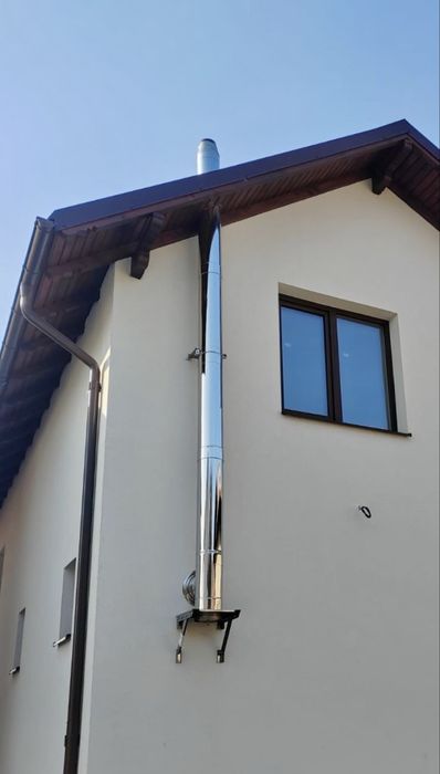 Coș de fum Hornuri Burlane din inox izolate