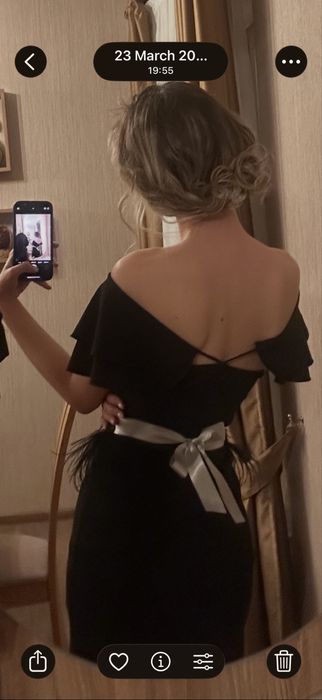 Дълга черна рокля LORRETI