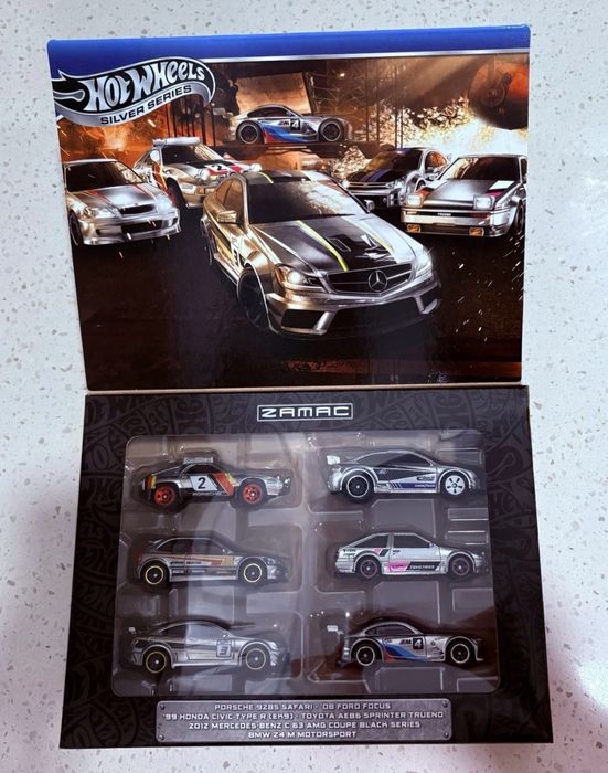 Hot wheels Zamac Mercedes Honda BMW Toyota silver Series сет