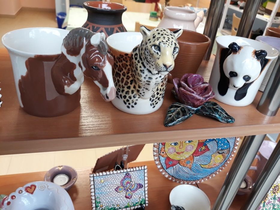 Порцеланови чаши - лъв, тигър, ягуар, панда, кон, хъски, слон, зебра
