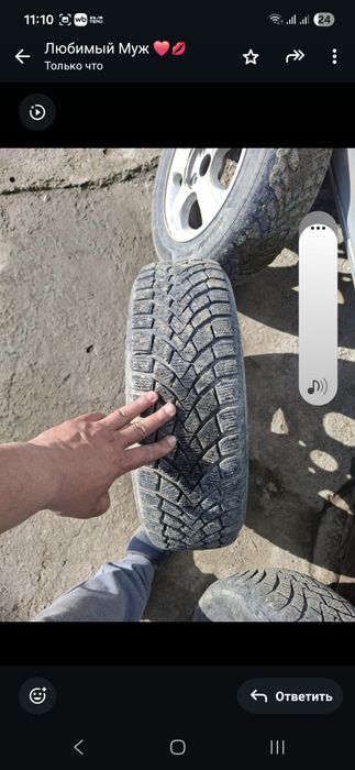 4зимних баллона  +1 диск