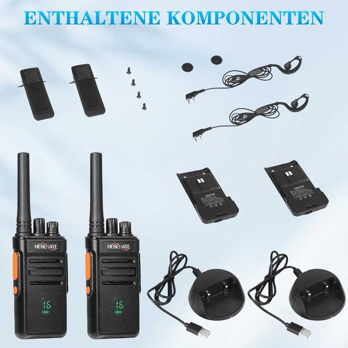 HESENATE HT66 PLUS радиостанции с дисплей ,радио, 16 канала