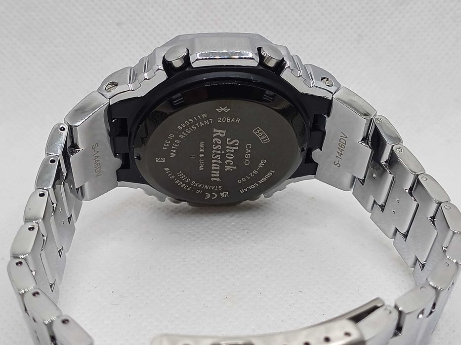 Ceas Casio g shock Metal GM B2110d Silver Orange Nou,Garantie 2 ani