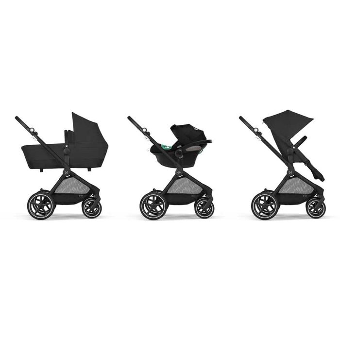 ПРОМО Нова Бебешка количка 2 в 1 Cybex Gold - Eos Lux, Moon Black