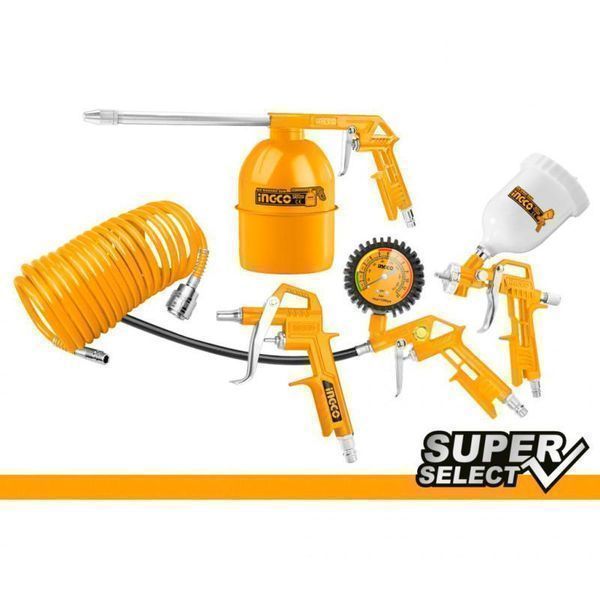 Комплект аксесоари за компресор, 5 броя, за боядисване, издухване ingc