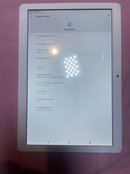 Tableta k102 funcțională