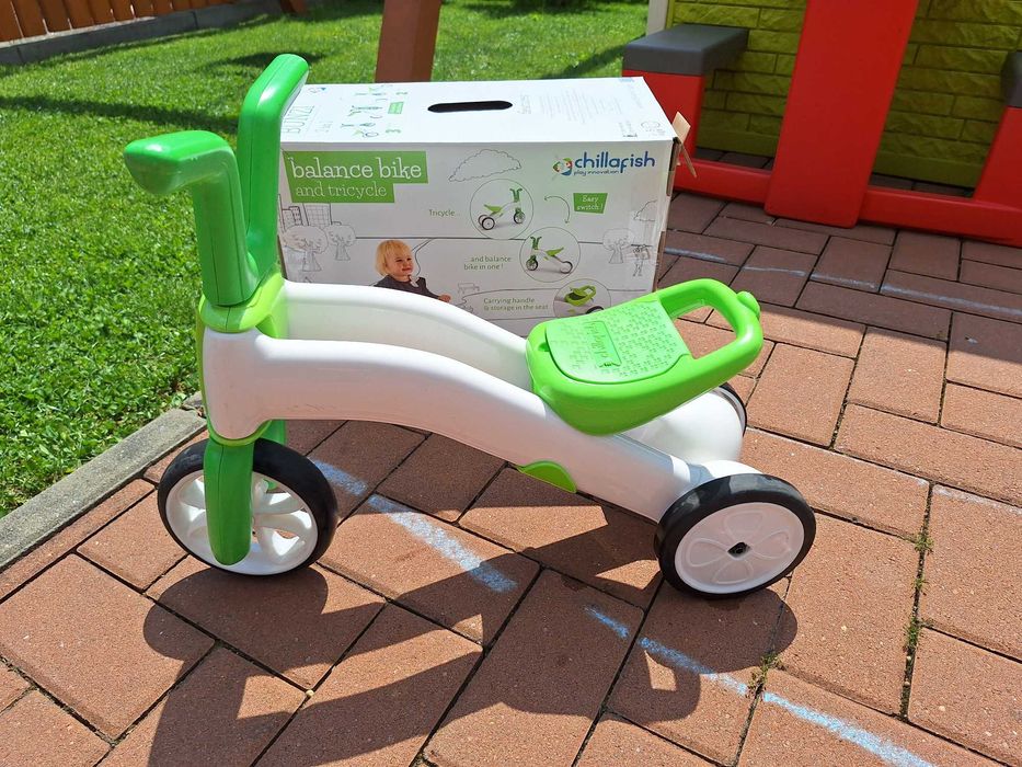 Tricicleta si bicicleta 2 in 1 - Bunzi verde - de la 3 roti la 2 roti