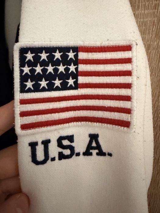 Hanorac RALPH LAUREN alb cu print