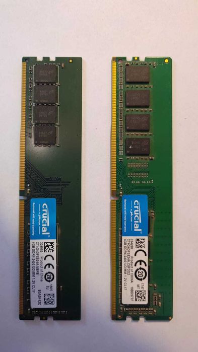 Memorie Crucial 2 X 4GB DDR4, 2400MHz, CL17, 1.2v