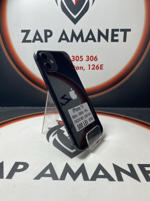 ZAP AMANET Vitan - iPhone 11 - 128GB - Black - 74% baterie - faceid nefunctional