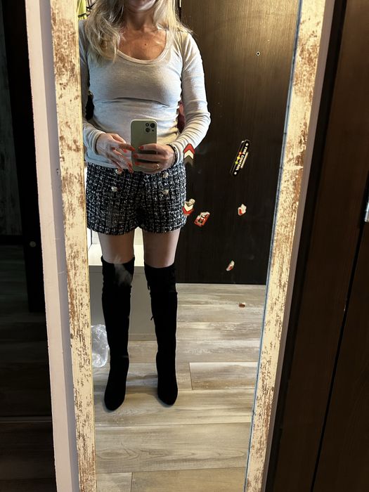 Чизми естествен велур дамски