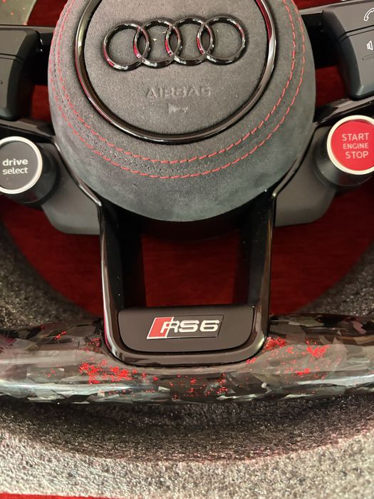 Volan audi a6 s6 rs6 custom red carbon display