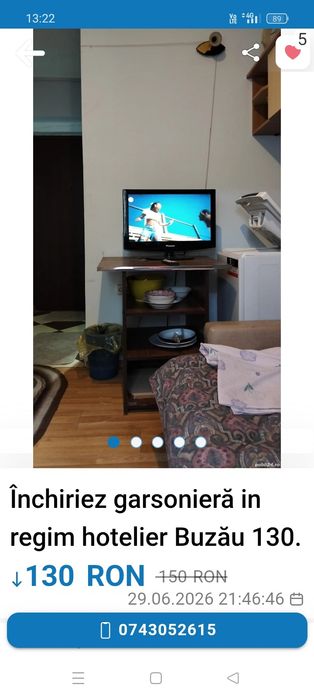 Închiriez apartament și garsonieră in regim hotelier BUZĂU  300 NEGOCIABIL